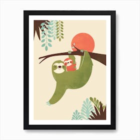 Mama Sloth Art Print