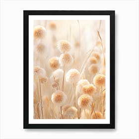 Boho Dried Flowers Globe Amaranth 1 Art Print