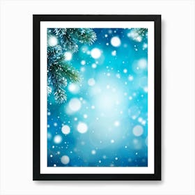 Screen Frame Glow Garland Holiday Bright Snowflake Space Festive Beautiful Light Closeup (17) Art Print