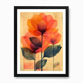 Abstract Flower Painting 4 Art Print