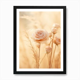 Boho Dried Flowers Rose 2 Art Print