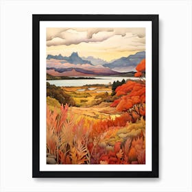 Autumn National Park Painting Nahuel Huapi National Park Argentina 3 Art Print
