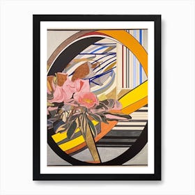 Iris Flower Still Life  1 Abstract Expressionist Art Print