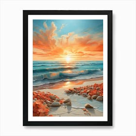 Sunset At The Beach 44 Art Print