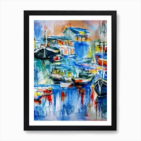 Port Of Cagayan De Oro Philippines Abstract Block harbour Art Print