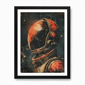 Beautiful Retro Astronaut 9 Art Print