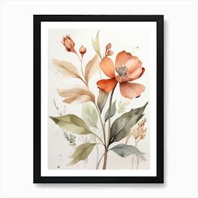 Watercolor Flowers 4 Art Print