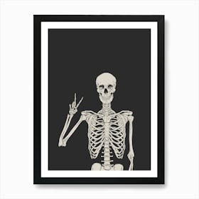 Skeleton Halloween Poster Art Print