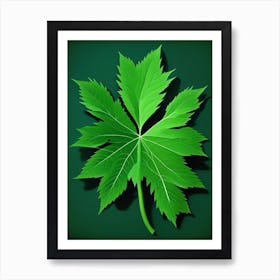 Nettle Leaf Vibrant Inspired 3 Art Print