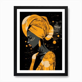 African Woman In A Turban 4 Art Print