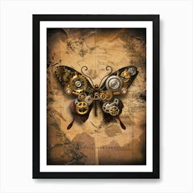 Steampunk Butterfly 2 Art Print