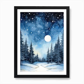 Snowy Forest Art Print