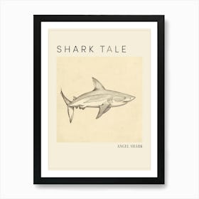 Angel Shark Vintage Illustration 5 Poster Art Print