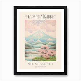 Flower Market Mount Hakusan In Ishikawa Gifu Fukui, Japanese Landscape 3 Poster Art Print