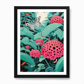 Butterfly In The Jungle | Inspired by Yayoi Kusama Art Print