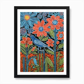 Bird In The Garden 2 Art Print