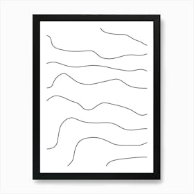 Wavy Lines 21 Art Print