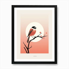 Minimalist Robin 6 Bird Poster Art Print