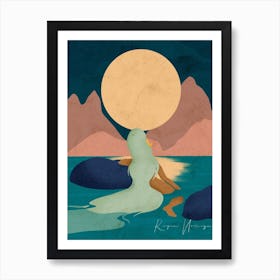 Aquarius Full Moon Art Print