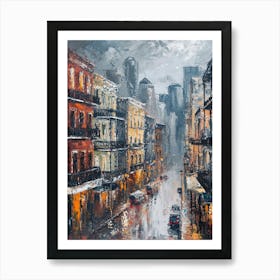 New Orleans Cityscape Painting Style 2 Art Print