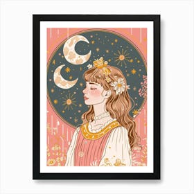 Moon Girl Art Print