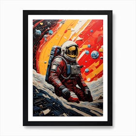 Astronaut In Space 4 Art Print