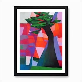 Noble Fir Tree Cubist Art Print