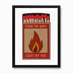 Light My Fire, The Doors Retro Art Print