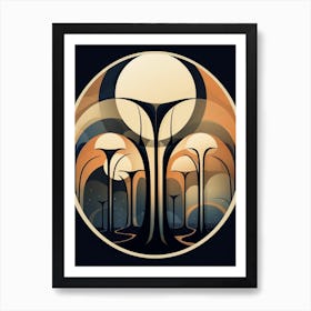 Art Deco Abstract Minimalist 7 Art Print