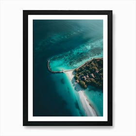 Aerial View Of A Tropical Island 1 Art Print