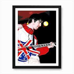 oasis brit pop band music 3 Art Print