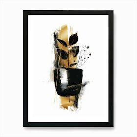 Black And Gold Painting 5 Art Print