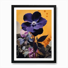 Surreal Florals Periwinkle 2 Flower Painting Art Print