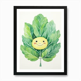 Friendly Kids Cabbage Art Print
