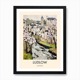 Ludlow (Shropshire) Painting 1 Travel Poster Art Print