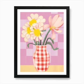 Freesias Flower Vase 2 Art Print