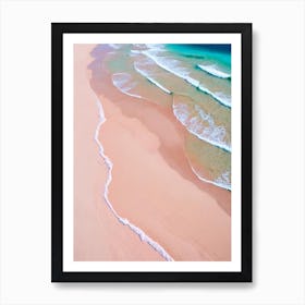 Coral Bay Beach, Australia Pink Photography Art Print