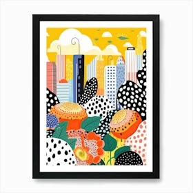 Bangkok, Illustration In The Style Of Pop Art 3 Art Print