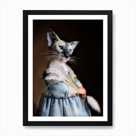 Azulla The Amazing Birmese Pet Portraits Art Print