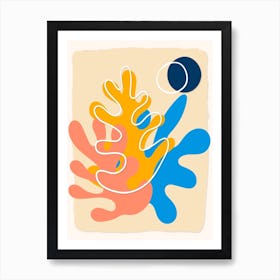Colorful Corals Matisse Style Art Print