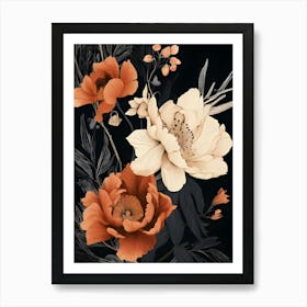 Orange Flowers 11 Art Print