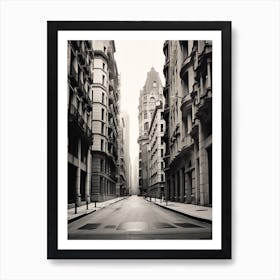 Bilbao, Spain, Black And White Old Photo 3 Art Print