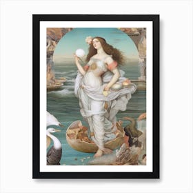 Aphrodite Mythology Rococo Painting 3 Art Print