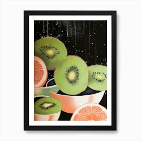 Art Deco Kiwi Art Print