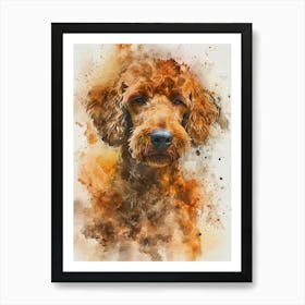 Poodle Watercolor Painting 3 Art Print