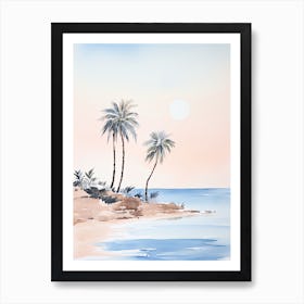 Watercolour Of Praia Da Rocha   Algarve Portugal 2 Art Print