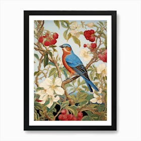 Bluebird In A Cherry Tree Art Print