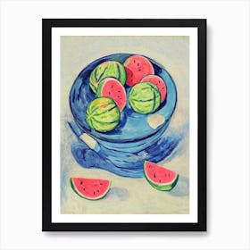 Watermelon 1 Vintage Sketch Fruit Art Print