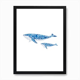 Blue Whales Art Print