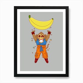 Powered By Banana Art Print